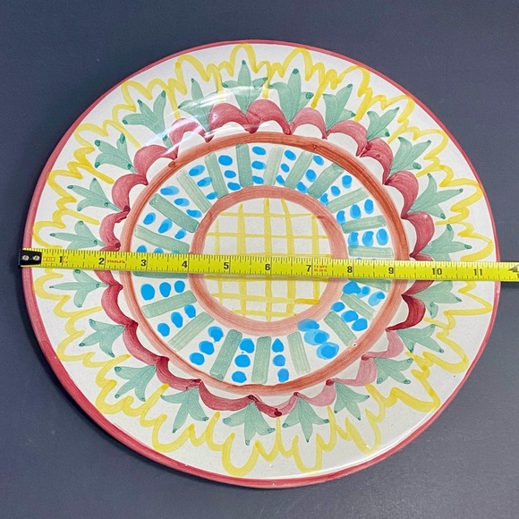 Vintage MacKenzie-Childs Madison Dinner Plate 11 5/8” Hand Painted Pastels 1983 - Picture 10 of 10